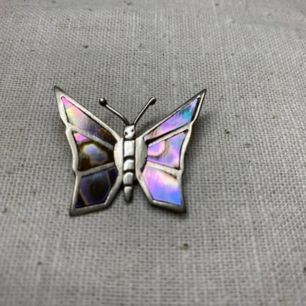 Sterling butterfly pin